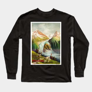 Giclee Print: Mer de Glace (Sea of Ice) Glacier, Mont Blanc (Savoie) Alps, France, Prime Samaritaine Paris by Hugo D'Alesi : Long Sleeve T-Shirt